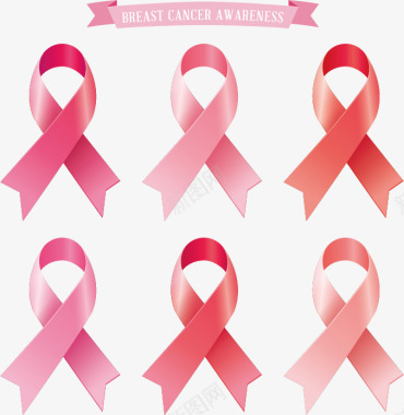 乳腺癌粉红丝带丝带矢量图图标图标