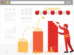 公司网站搭建建设矢量图素材