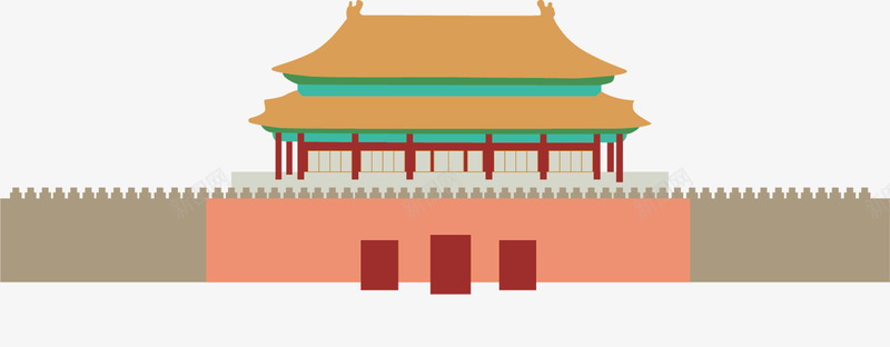 创意扁平化古代建筑物png免抠素材_88icon https://88icon.com 世界旅游日 中国风 古代 建筑物设计 房屋设计 旅游景点