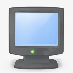 黑色旧式电脑显示屏图标图标