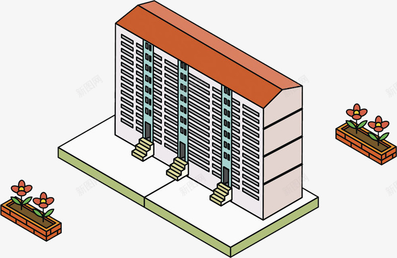 办公大楼png免抠素材_88icon https://88icon.com 公司 写字楼 商业区 奋斗努力 建筑物 花坛 追求梦想