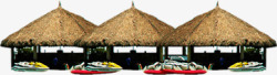 沙滩矢量木屋木屋建筑沙滩海边高清图片