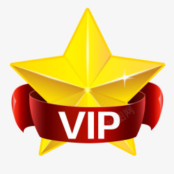 炫酷VIP卡片炫酷立体VIP星星LOGO图标高清图片