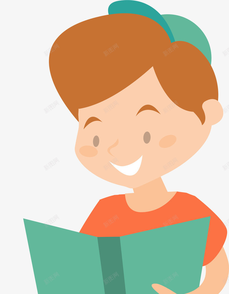 开学季看书的小男孩png免抠素材_88icon https://88icon.com 可爱小男孩 开学季 开心 手拿书本 看书的小男孩 绿色书本