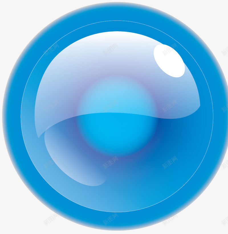 蓝色圆形球体矢量图eps免抠素材_88icon https://88icon.com 3D球体 3D风格 卡通球体 圆形 球体 矢量球体 矢量图