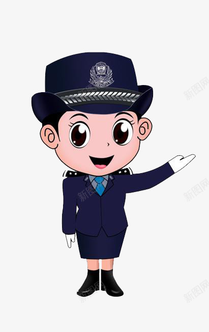 卡通警察png免抠素材_88icon https://88icon.com 交警 人物素材 可爱卡通 女生 女警察卡通 警察