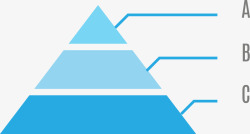 蓝色信号格PPT金字塔图标高清图片