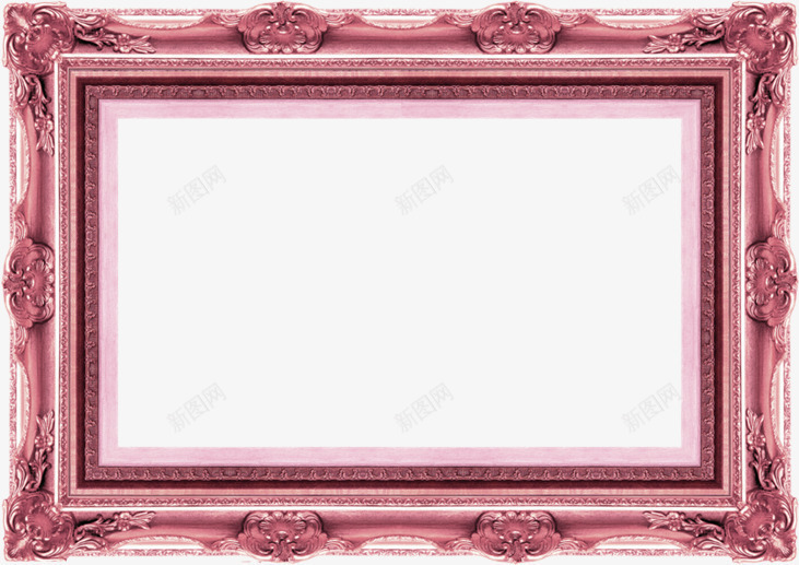 粉色花纹雕刻创意相框png免抠素材_88icon https://88icon.com 创意 粉色 花纹 雕刻