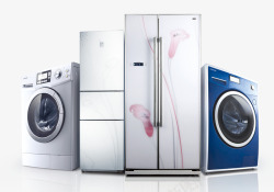 家用多门冰箱洗衣机和冰箱高清图片