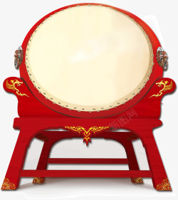 一面红色大鼓素材