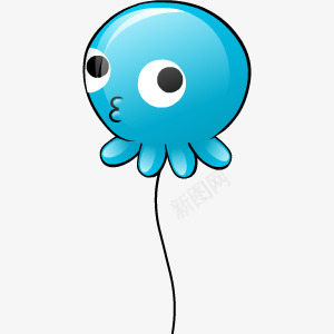 章鱼气球六一童年游玩psd免抠素材_88icon https://88icon.com 六一 气球 章鱼 童年 蓝色