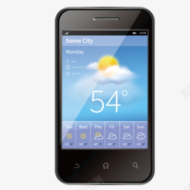手机界面排版天气预报图标图标