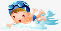 儿童游泳人物高清图片