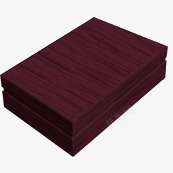 紫色木纹时尚长方形盒子素材