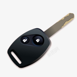 黑色金属电动车钥匙矢量图素材