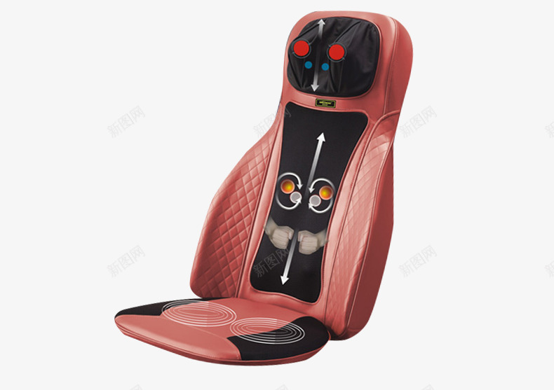 皮质按摩椅垫png免抠素材_88icon https://88icon.com 人体健康按摩 家庭保健 肩颈 肩颈按摩 身心放松
