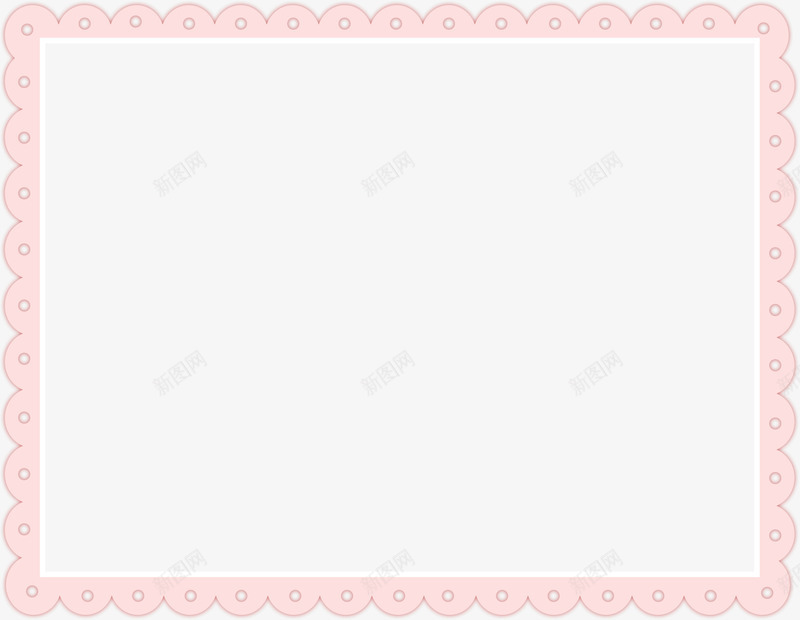 可爱粉色相框png免抠素材_88icon https://88icon.com 儿童相册 母亲节相框 照片 相框 粉色花边相框 边框