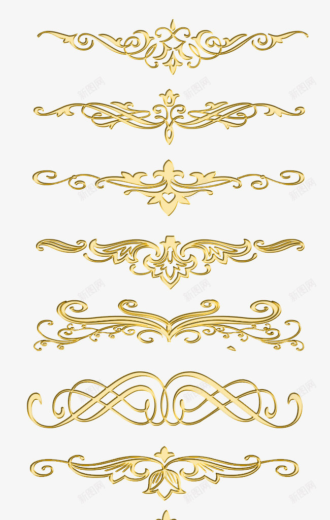 金色欧式花纹png免抠素材_88icon https://88icon.com 花纹PNG素材 花纹矢量 花边 藤蔓花纹 金色