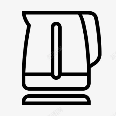 电器沸腾的水电水壶水壶厨房茶厨图标图标