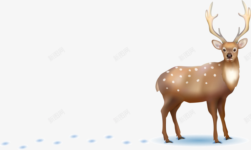 手绘可爱麋鹿png免抠素材_88icon https://88icon.com 冬天 动物 卡通 可爱 圣诞 小鹿 手绘 温馨 童趣 麋鹿