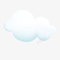 梦幻卡通相框云朵立体高清图片