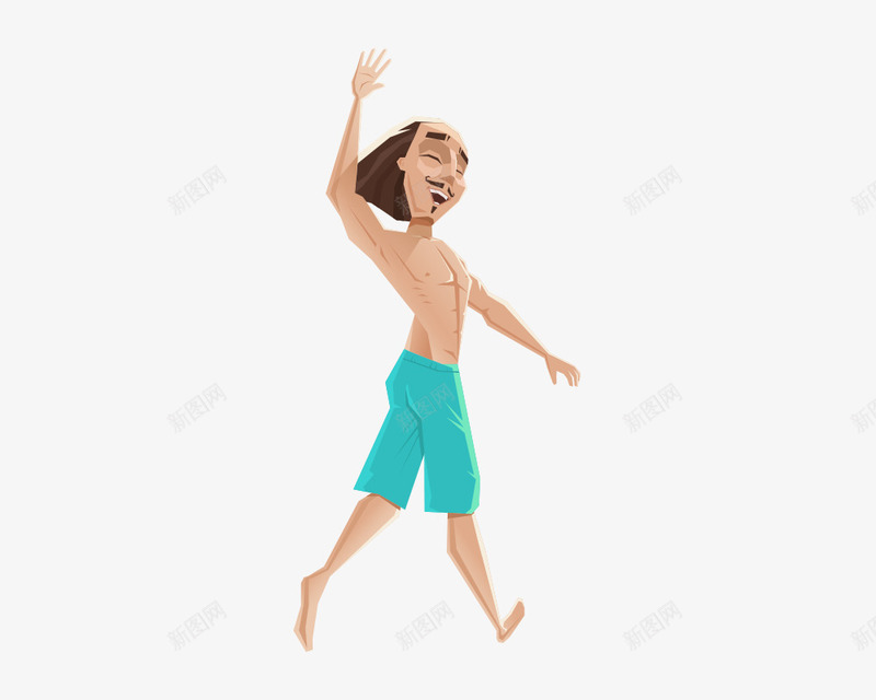 赤裸上身的男人形象png免抠素材_88icon https://88icon.com 旅行 沙滩 游玩 男人 短裤