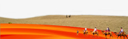 沙漠骆驼商队丝路发展素材