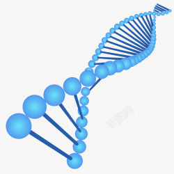 生物细胞分子蓝色几何化学科技元素高清图片