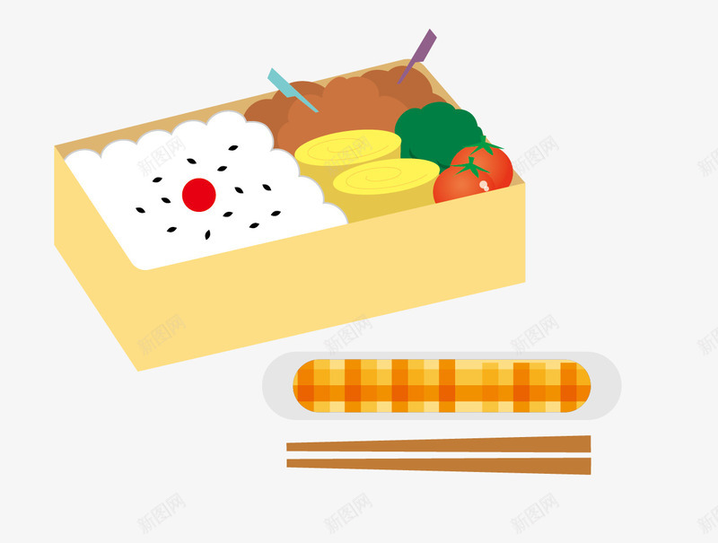 一盒子美味的午饭png免抠素材_88icon https://88icon.com 动漫动画 午饭 卡通手绘 筷子 美食 装饰图 食物