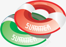 summer沙滩救生圈素材