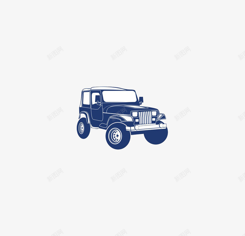 简笔画越野车png免抠素材_88icon https://88icon.com 交通工具 简笔画 蓝色 越野车 车