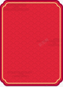 中国风红色祥云边框底纹背景素材
