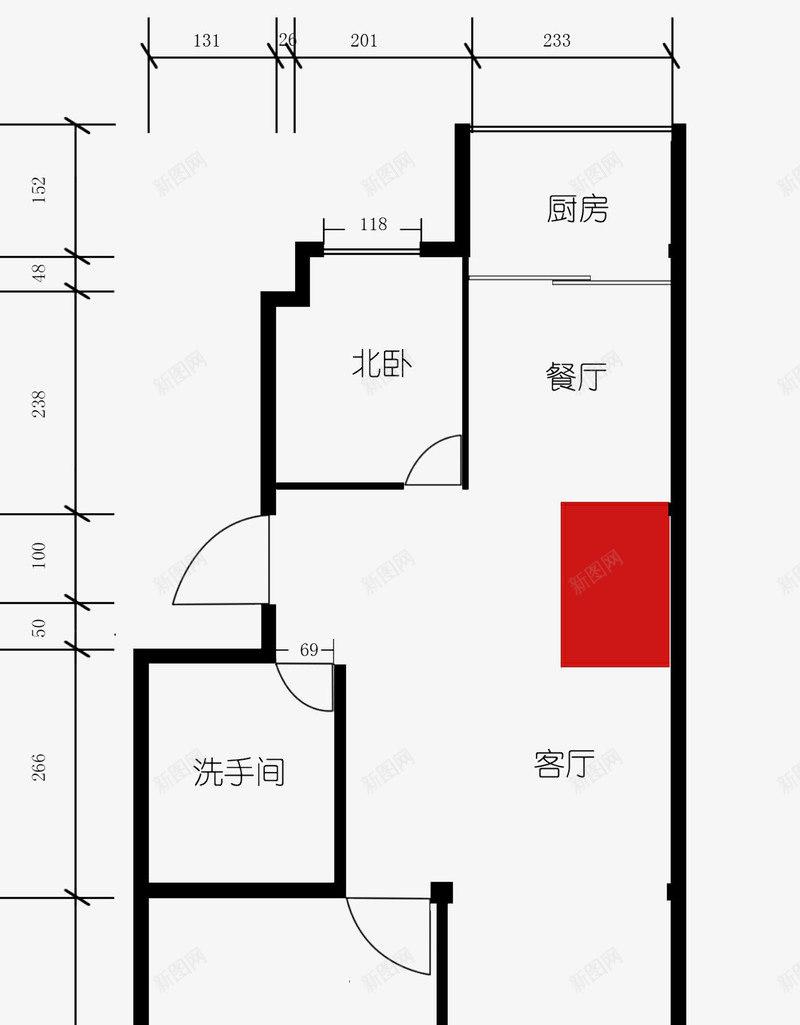 一室一厅房屋平面图png免抠素材_88icon https://88icon.com 一室一厅 室内平面图 室内设计 室内设计平面图 房屋平面图 房屋设计