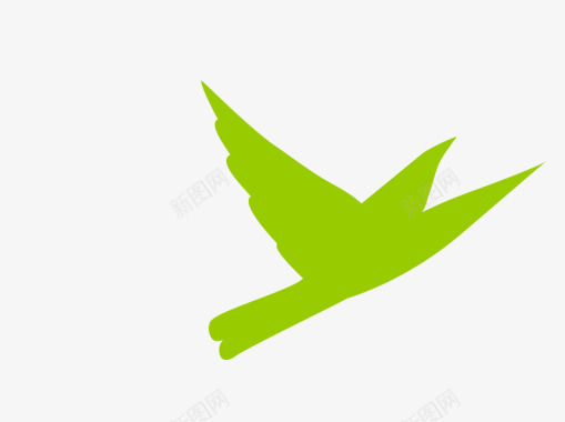 logo设计绿色飞鸟LOGO矢量图图标图标