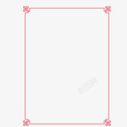 线条方框红色创意新年喜庆边框矢量图高清图片