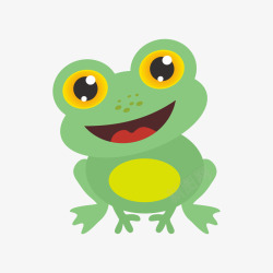 动物免扣PNG图绿色可爱的小青蛙高清图片