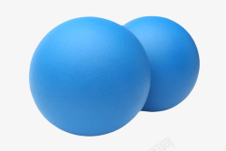 蓝色塑性瑜伽球橡胶制品实物素材