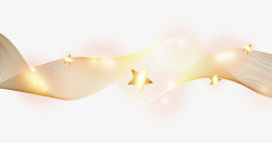金星装饰金色金星波线矢量图高清图片