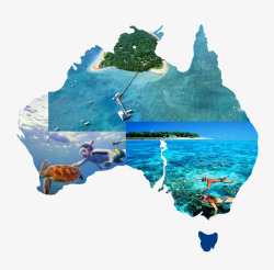 澳洲旅游海报地图素材