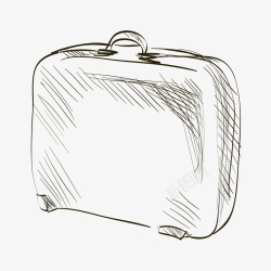 手绘皮箱行李箱矢量图素材