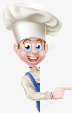 小厨师餐饮文字背景图形高清图片