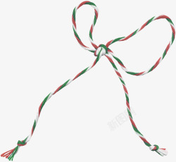 彩色细绳绳结素材