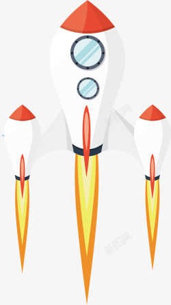 白色火箭矢量图素材