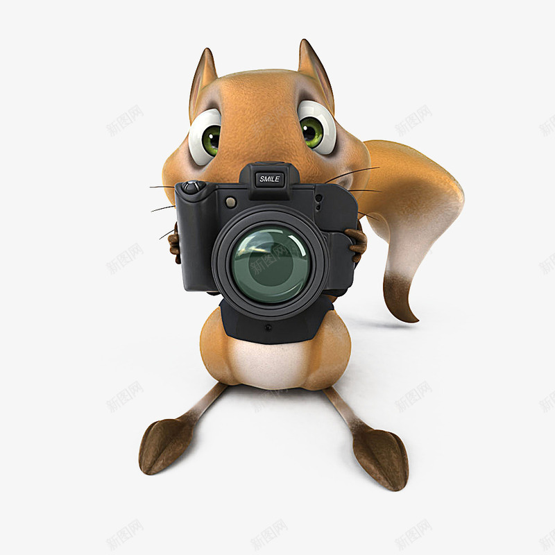 拿相机的松鼠png免抠素材_88icon https://88icon.com 3D娃娃 卡通 大眼睛 摆拍 松鼠 照相 相机 萌