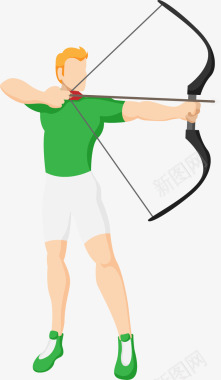运动吉祥物手绘射箭图标图标