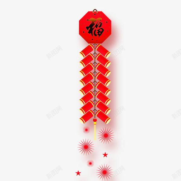 红色庆祝鞭炮png免抠素材_88icon https://88icon.com 2018狗年 中国风 传统 动态鞭炮 庆祝 矢量图案 红色 鞭炮