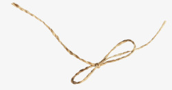 棕色蝴蝶结绳子素材