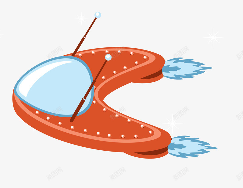 卡通手绘飞碟飞船png免抠素材_88icon https://88icon.com 创意 动漫动画 卡通飞碟 手绘 橘色的飞船 简约