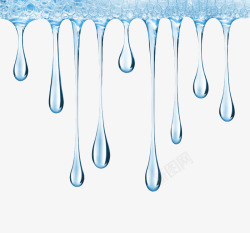 黏煳煳蓝色水滴状粘液强力胶实物高清图片