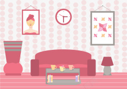 粉色小屋粉色女孩房间高清图片